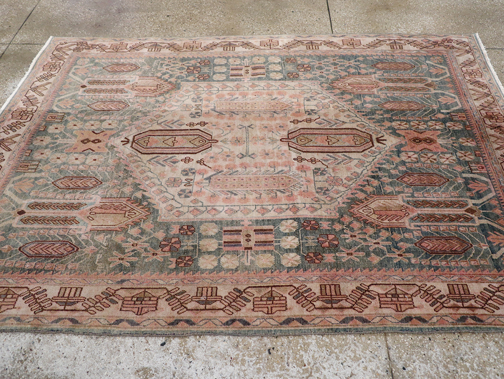 Vintage Persian Afshar Accent Rug, No.21289 - Gsblank