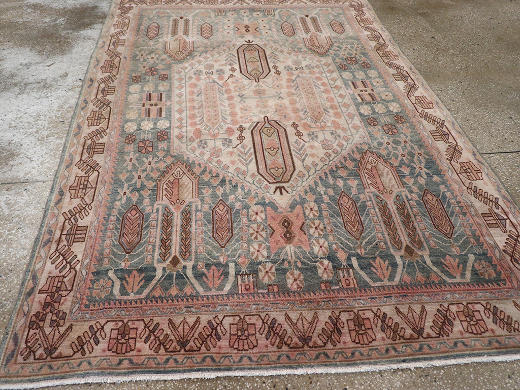 Vintage Persian Afshar Accent Rug, No.21289 - Gsblank