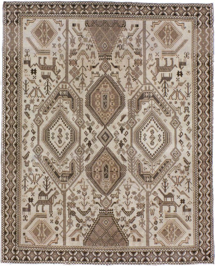 Vintage Persian Afshar Rug, No.21290 - Gsblank