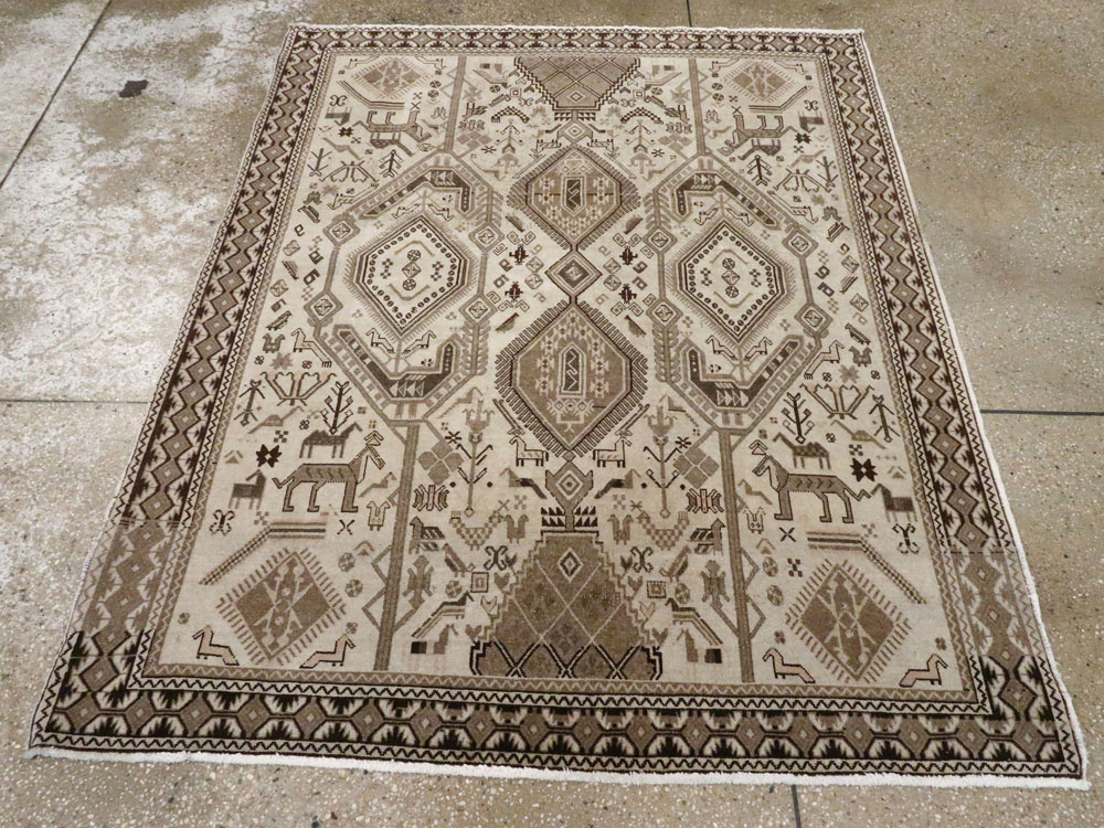 Vintage Persian Afshar Rug, No.21290 - Gsblank