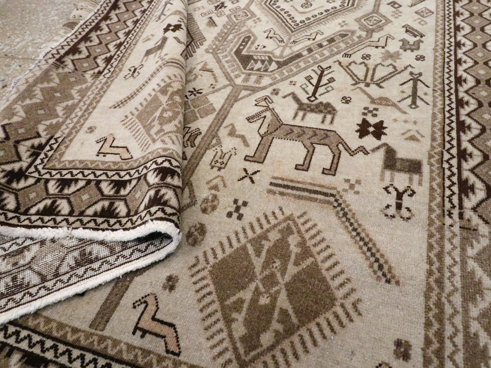 Vintage Persian Afshar Rug, No.21290 - Gsblank