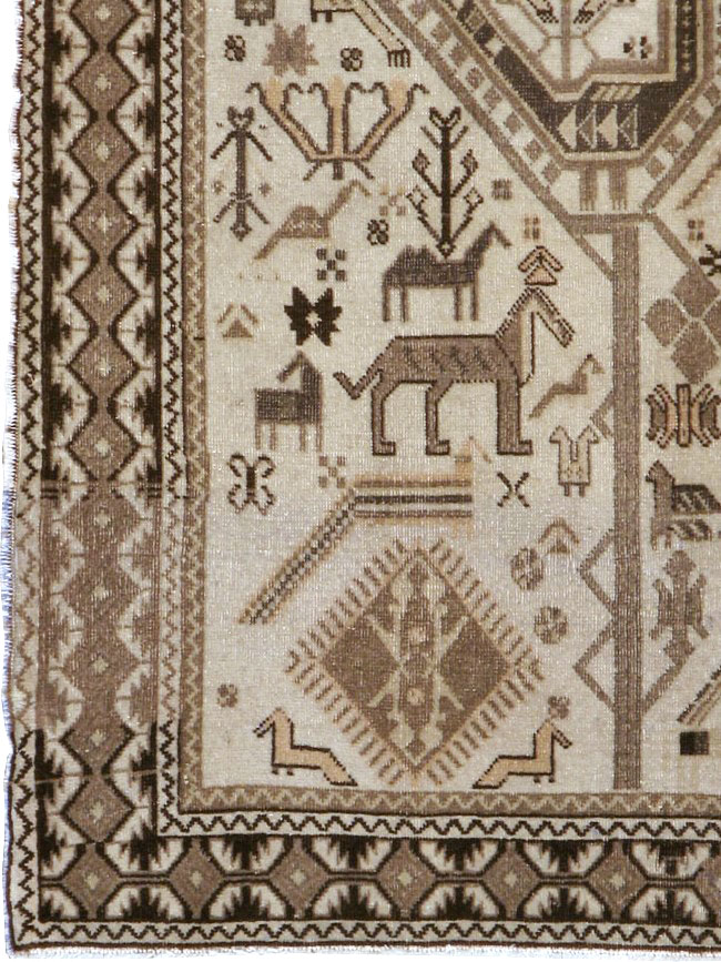 Vintage Persian Afshar Rug, No.21290 - Gsblank