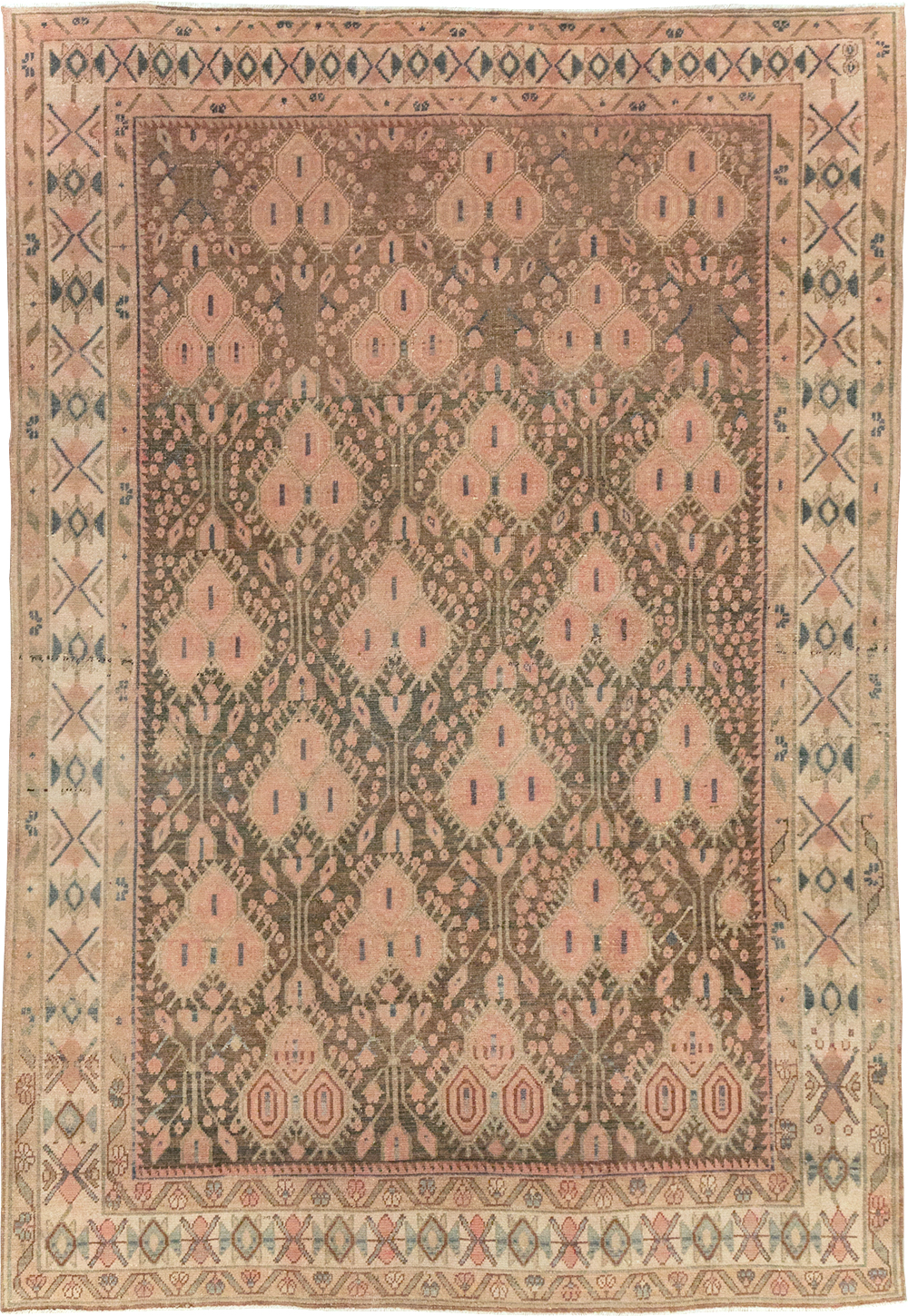Vintage Persian Afshar Accent Rug, No.21291 - Gsblank