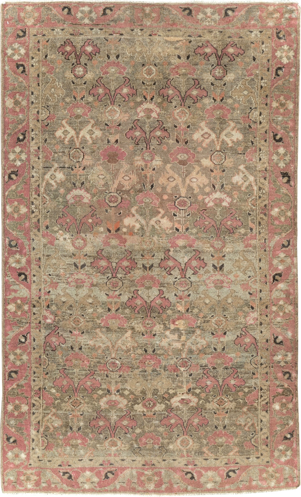 Antique Persian Malayer Throw Rug, No.21448 - Gsblank