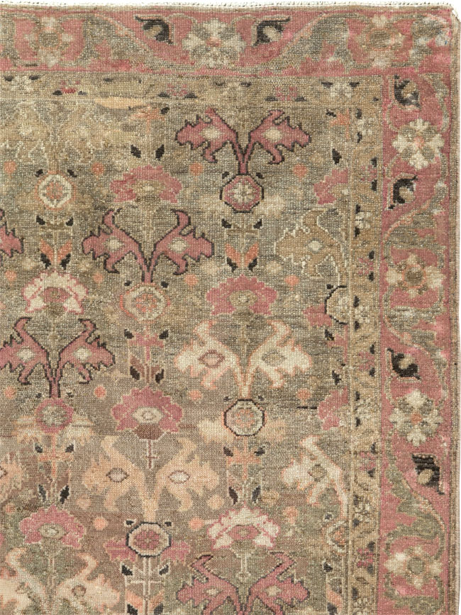 Antique Persian Malayer Throw Rug, No.21448 - Gsblank