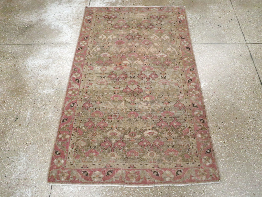Antique Persian Malayer Throw Rug, No.21448 - Gsblank