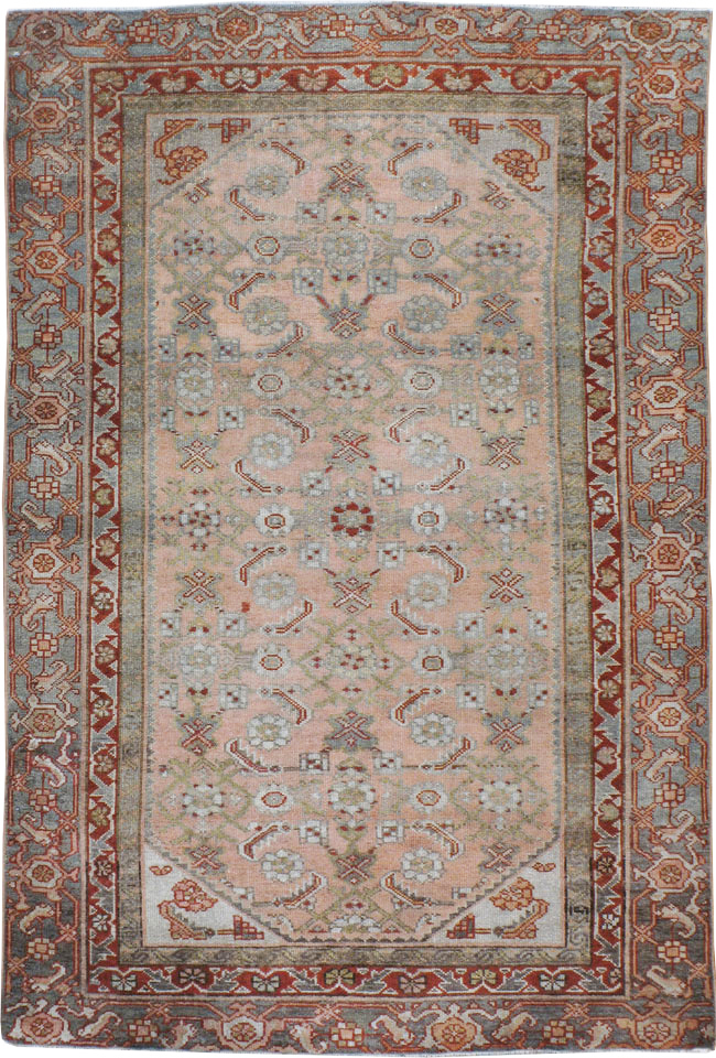 Antique Persian Malayer Throw Rug, No.21463 - Gsblank
