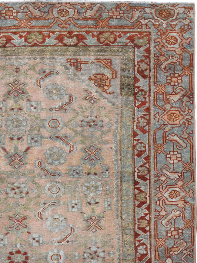 Antique Persian Malayer Throw Rug, No.21463 - Gsblank