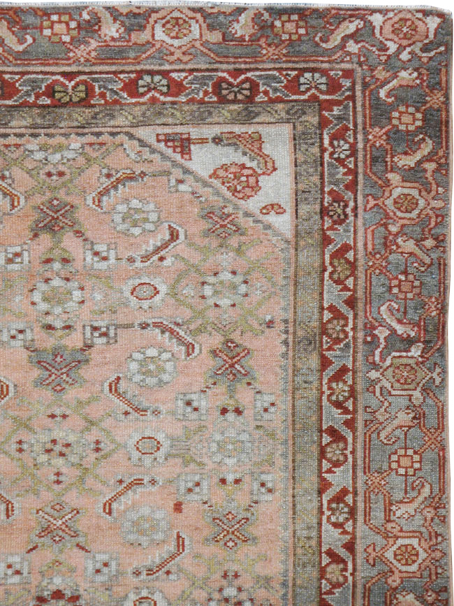 Antique Persian Malayer Throw Rug, No.21463 - Gsblank