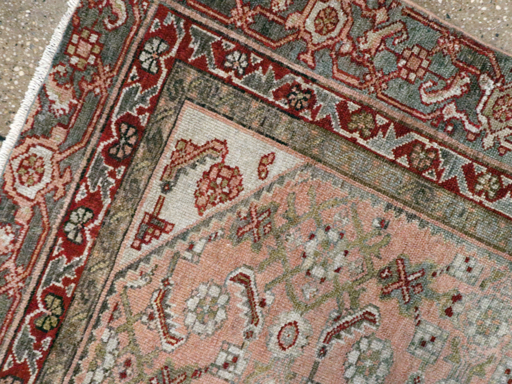 Antique Persian Malayer Throw Rug, No.21463 - Gsblank
