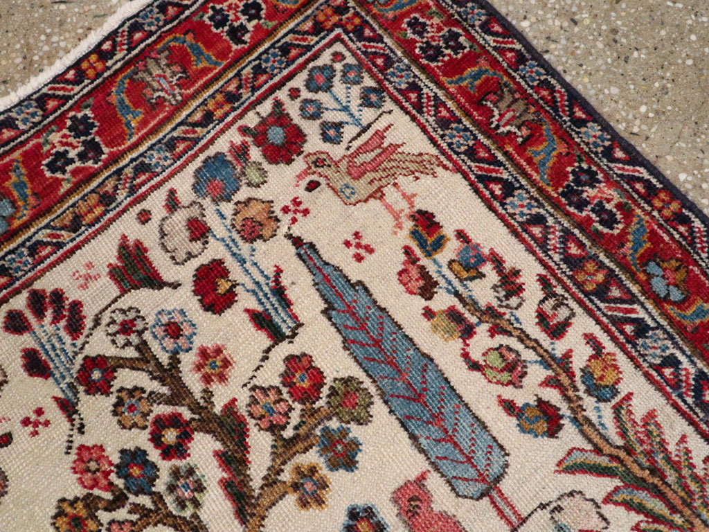 Vintage Persian Tabriz Pictorial Rug, No.21465 - Gsblank