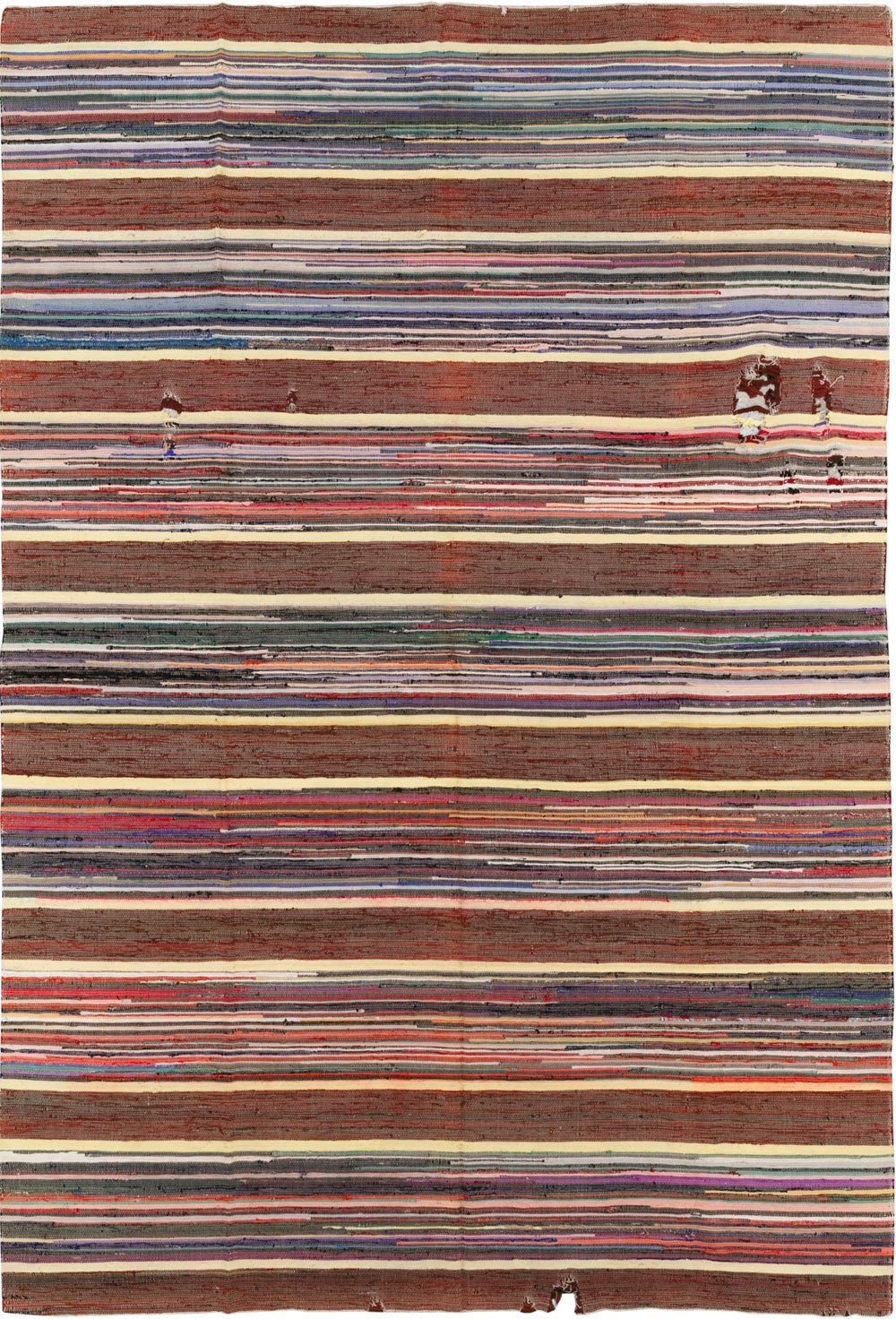 Vintage Distressed American Rag Rug, No.21479 - Gsblank