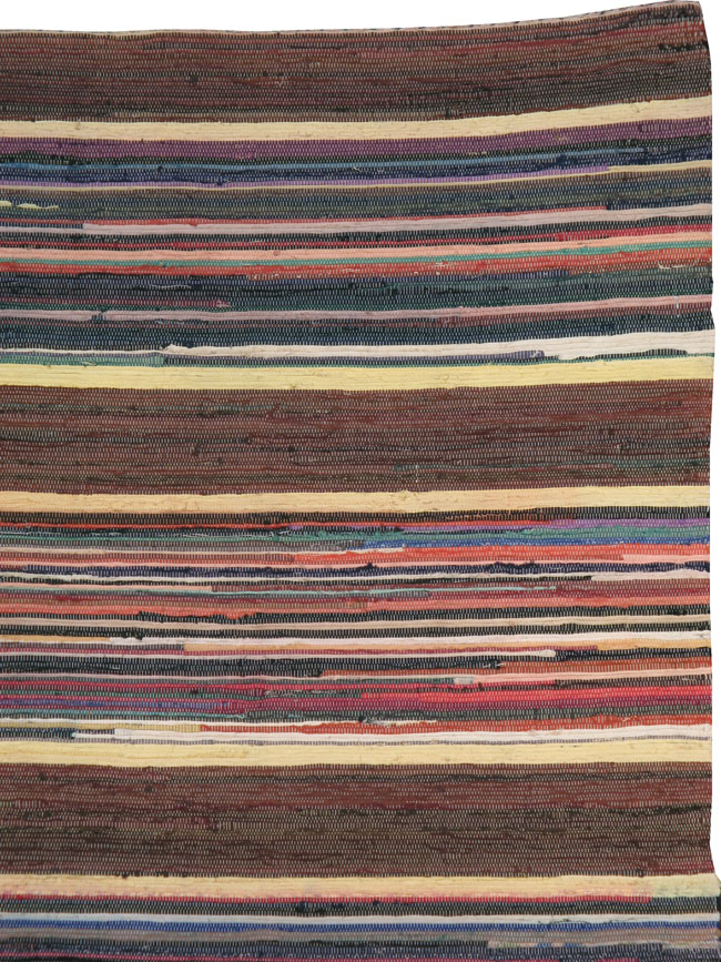 Vintage Distressed American Rag Rug, No.21479 - Gsblank