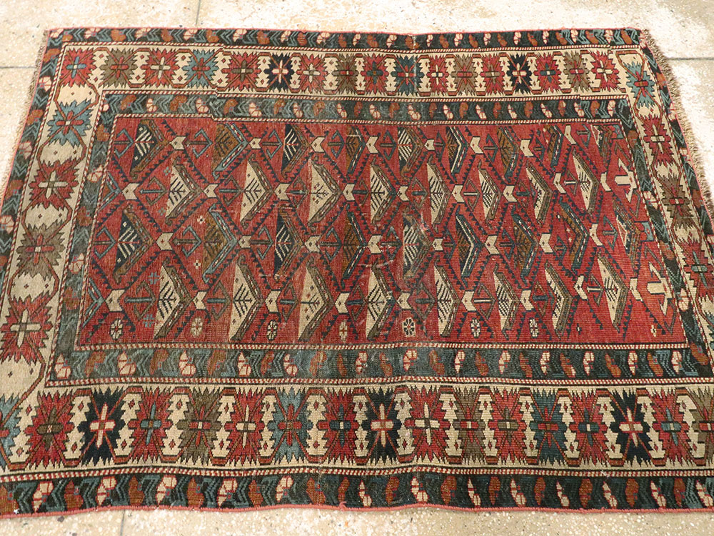 Antique Caucasian Shirvan Rug, No.21480 - Gsblank