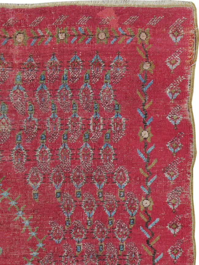 Antique Ghiordes Distressed Rug, No.21510 - Gsblank