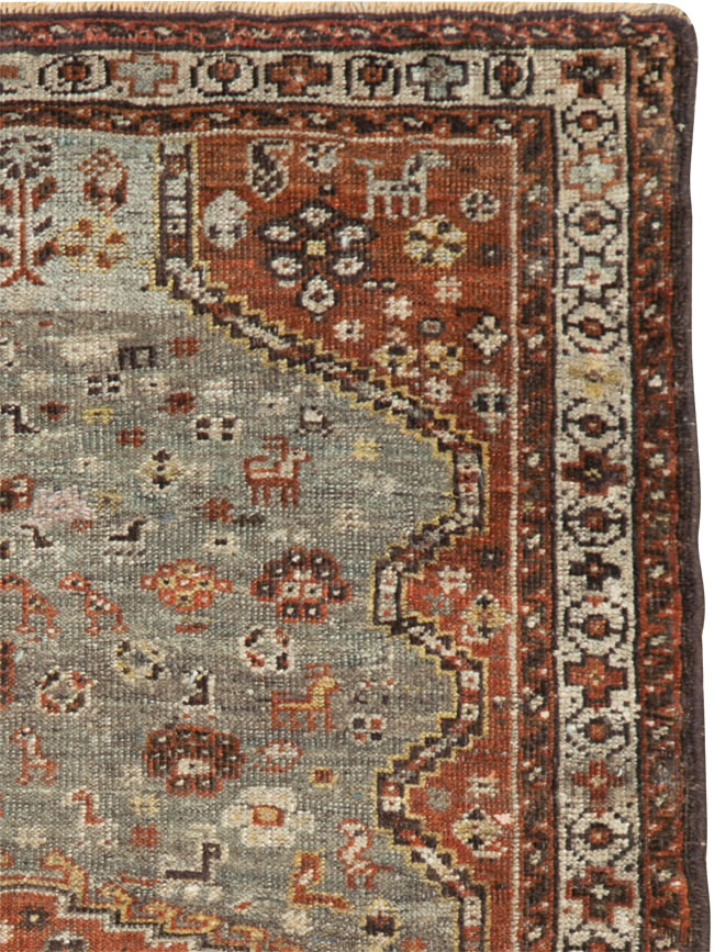 Antique Persian Khamseh Rug, No.21530 - Gsblank