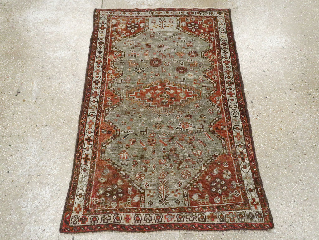 Antique Persian Khamseh Rug, No.21530 - Gsblank