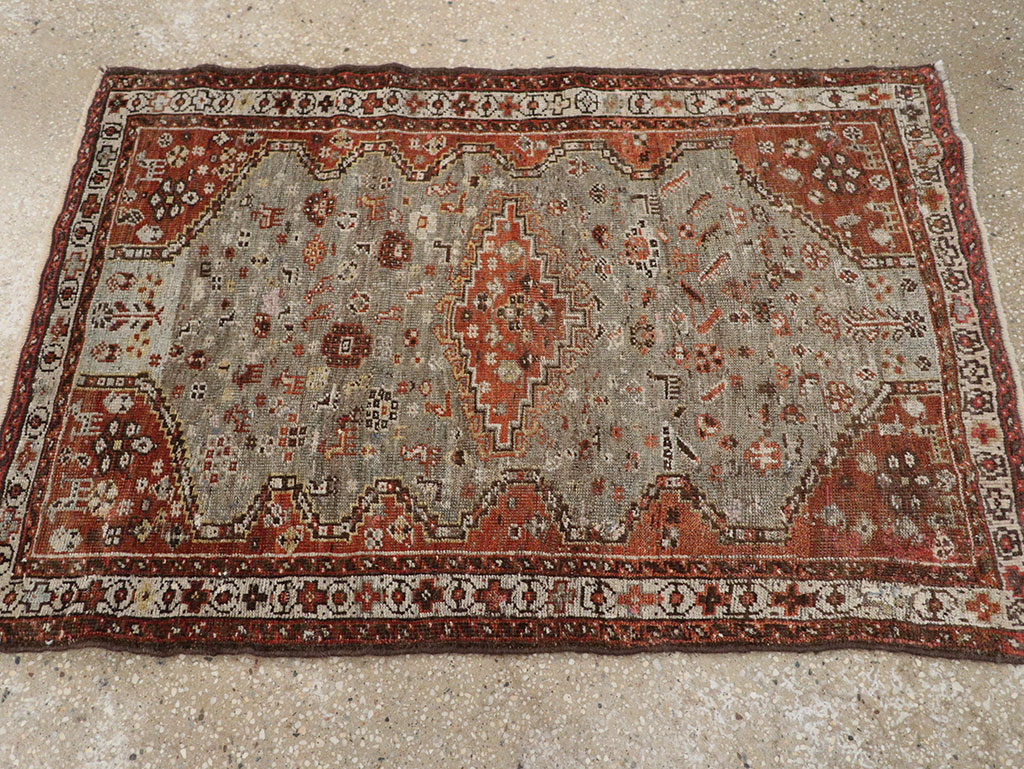 Antique Persian Khamseh Rug, No.21530 - Gsblank