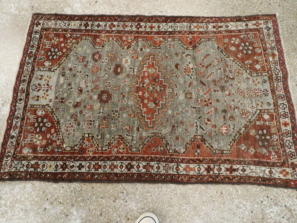 Antique Persian Khamseh Rug, No.21530 - Gsblank