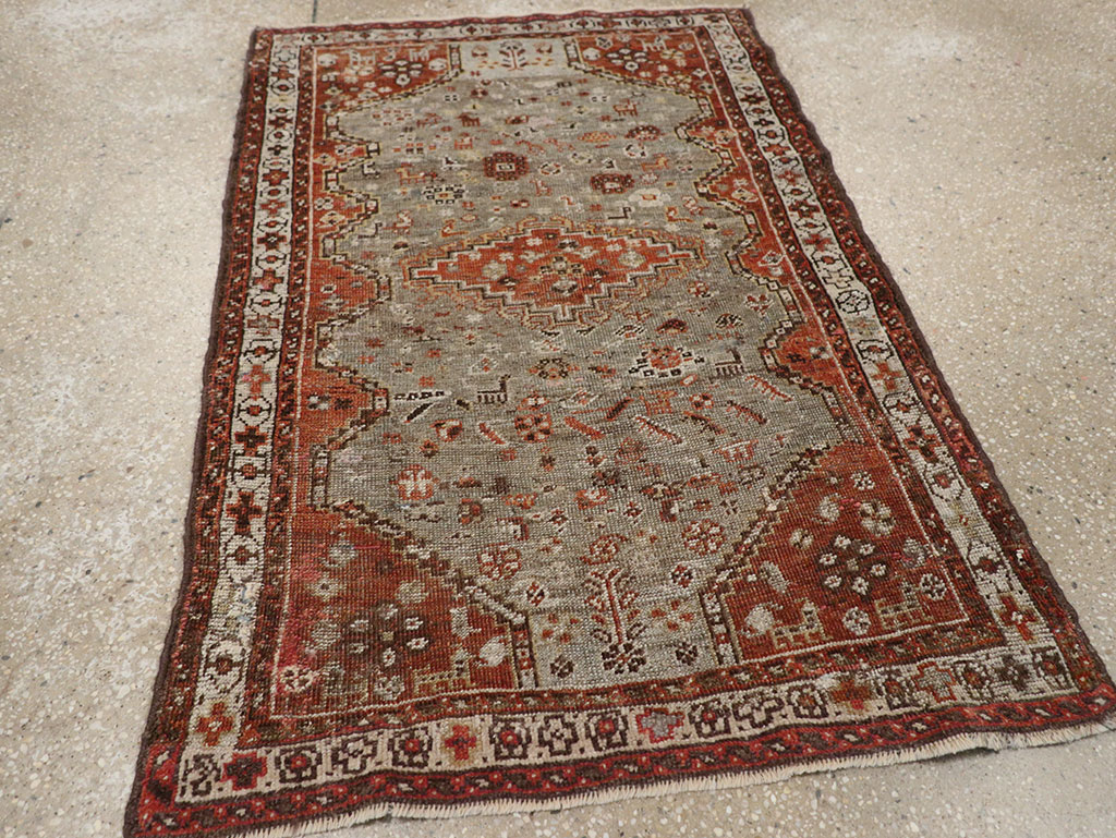 Antique Persian Khamseh Rug, No.21530 - Gsblank
