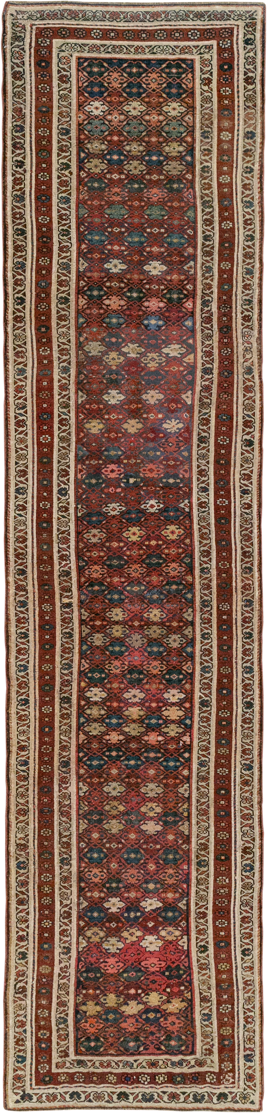 Antique Persian Kurdish Runner, No.21535 - Gsblank