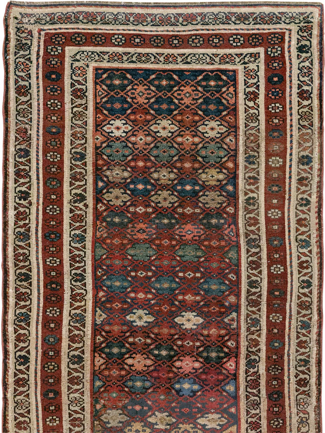 Antique Persian Kurdish Runner, No.21535 - Gsblank