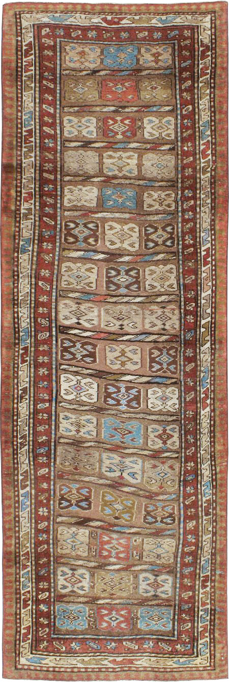 Antique Persian Kurdish Runner, No.21572 - Gsblank