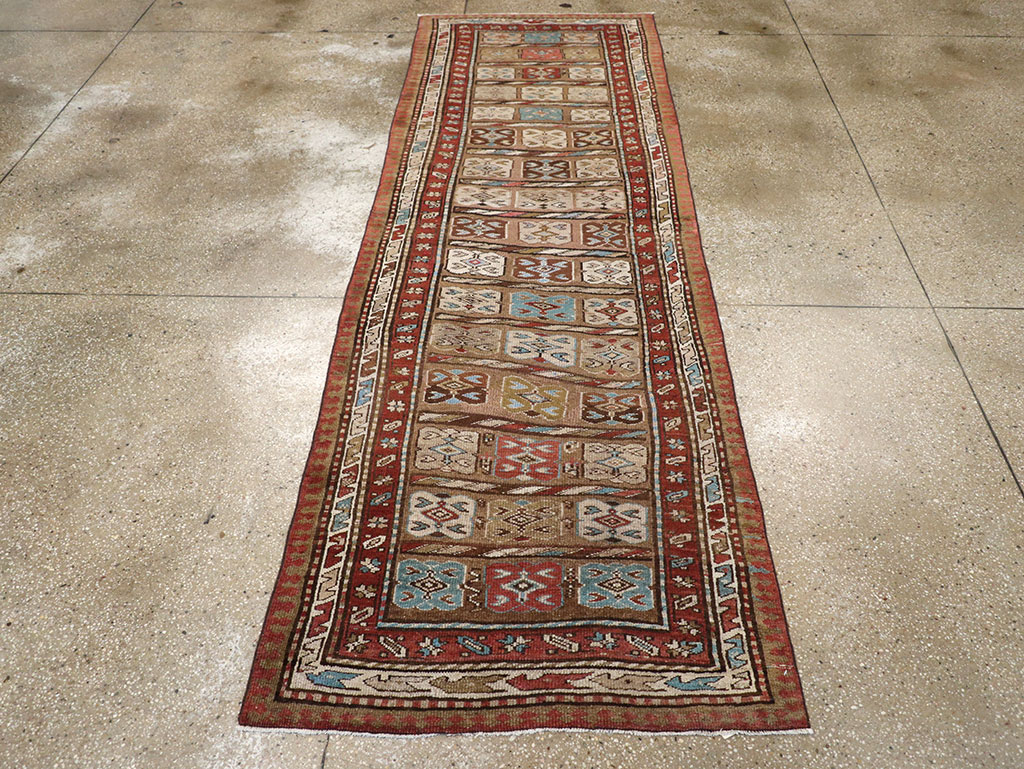 Antique Persian Kurdish Runner, No.21572 - Gsblank