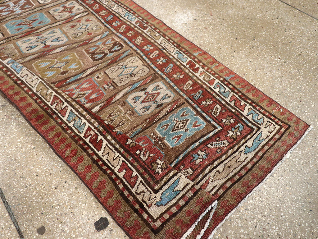 Antique Persian Kurdish Runner, No.21572 - Gsblank