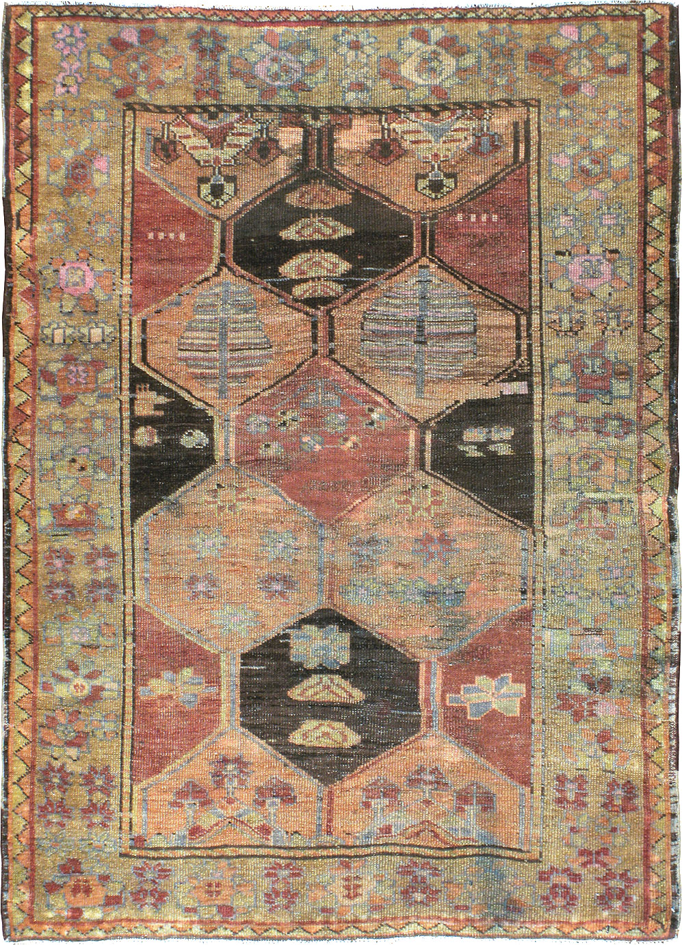 Antique Persian Kurdish Rug, No.21591 - Gsblank