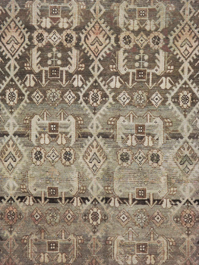 Vintage Persian Malayer Wide Gallery Runner, No.21602 - Gsblank