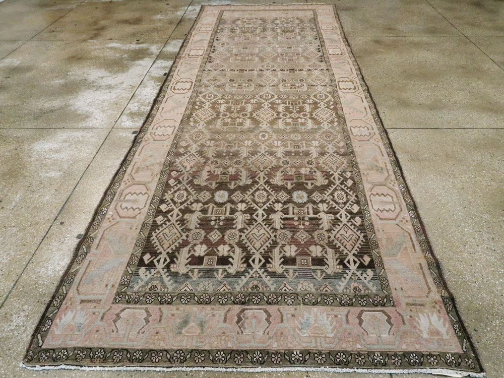 Vintage Persian Malayer Wide Gallery Runner, No.21602 - Gsblank
