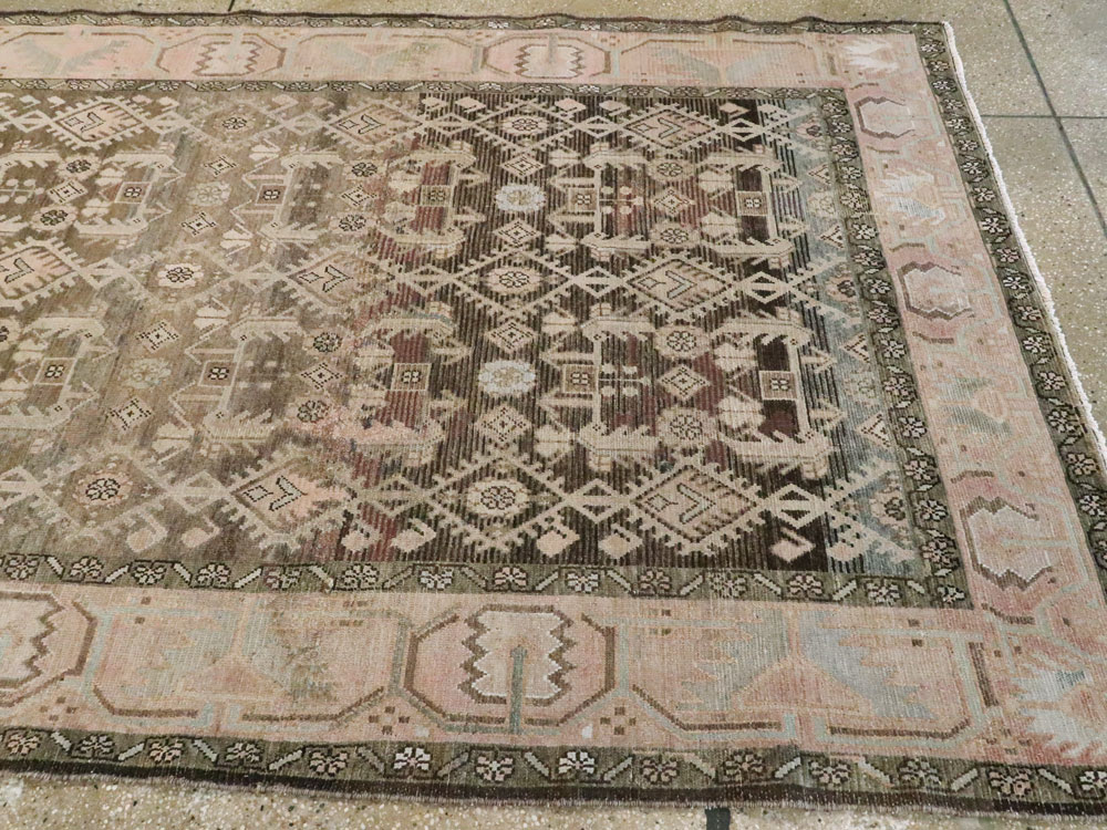 Vintage Persian Malayer Wide Gallery Runner, No.21602 - Gsblank
