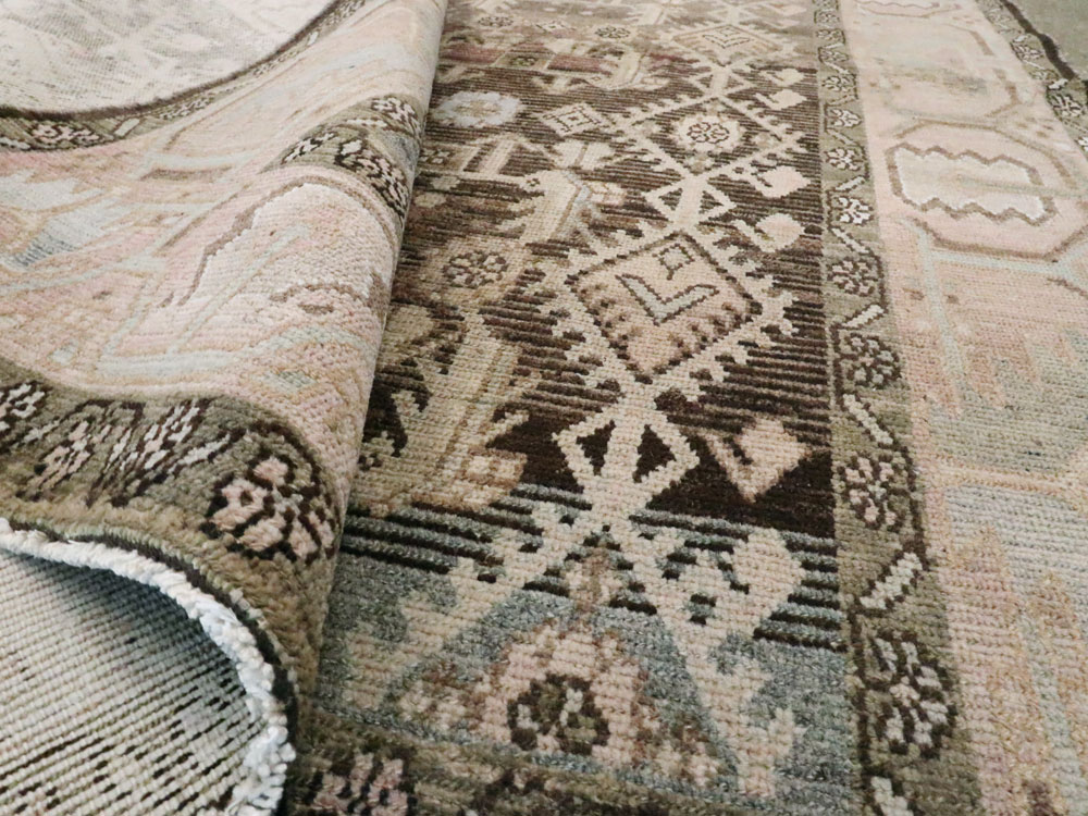 Vintage Persian Malayer Wide Gallery Runner, No.21602 - Gsblank