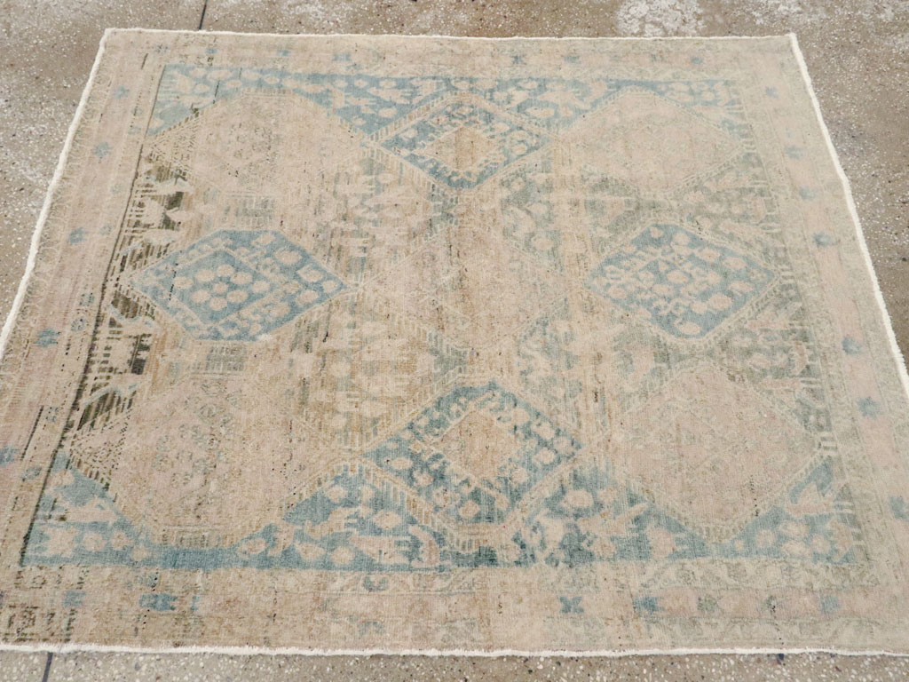 Vintage Afshar Square Rug, No.21620 - Gsblank