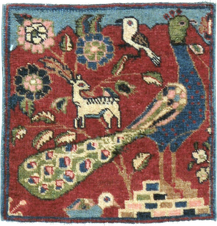 Vintage Persian Tabriz Pictorial Rug (Pair: 1 of 2), No.21643 - Gsblank