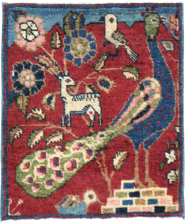 Vintage Persian Tabriz Pictorial Rug (Pair: 2 of 2), No.21679 - Gsblank