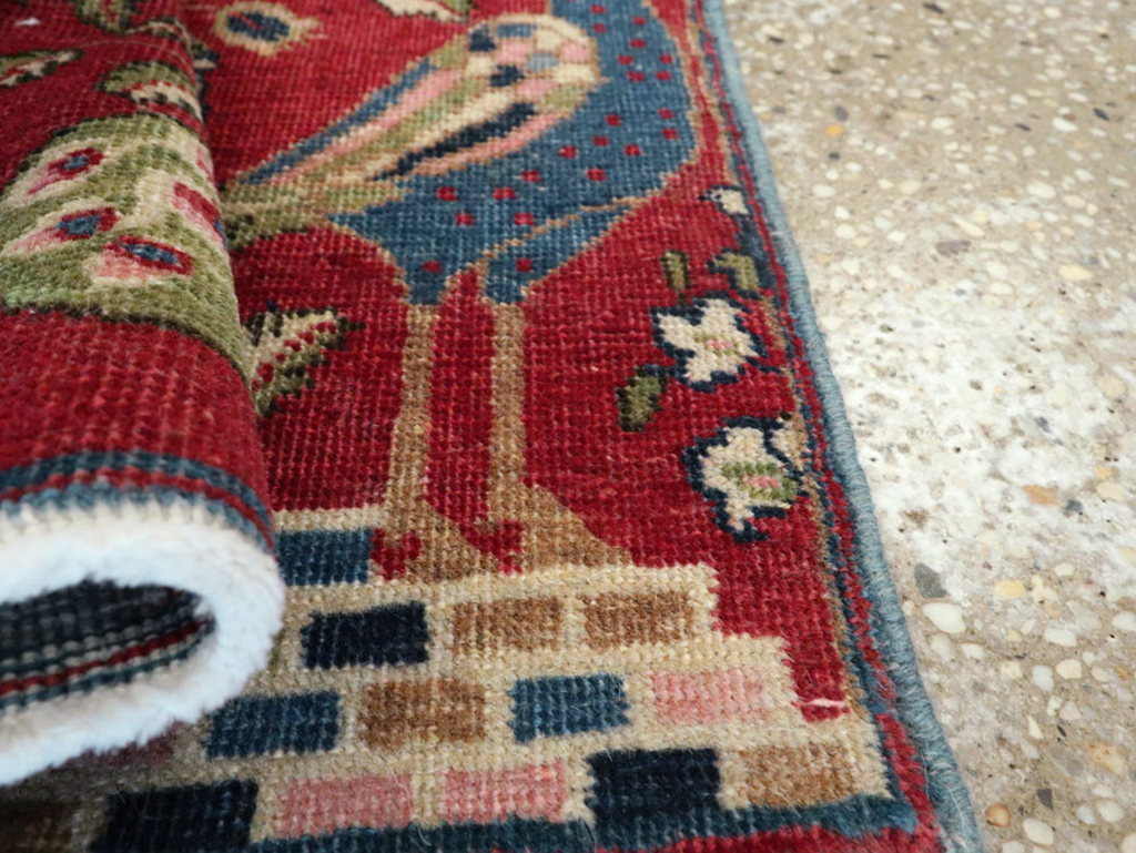 Vintage Persian Tabriz Pictorial Rug (Pair: 2 of 2), No.21679 - Gsblank