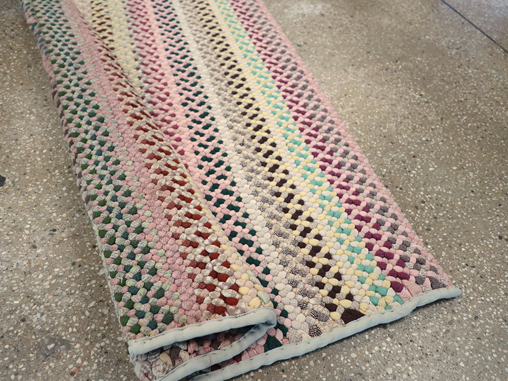 Vintage American Braided Runner, No.21697 - Gsblank
