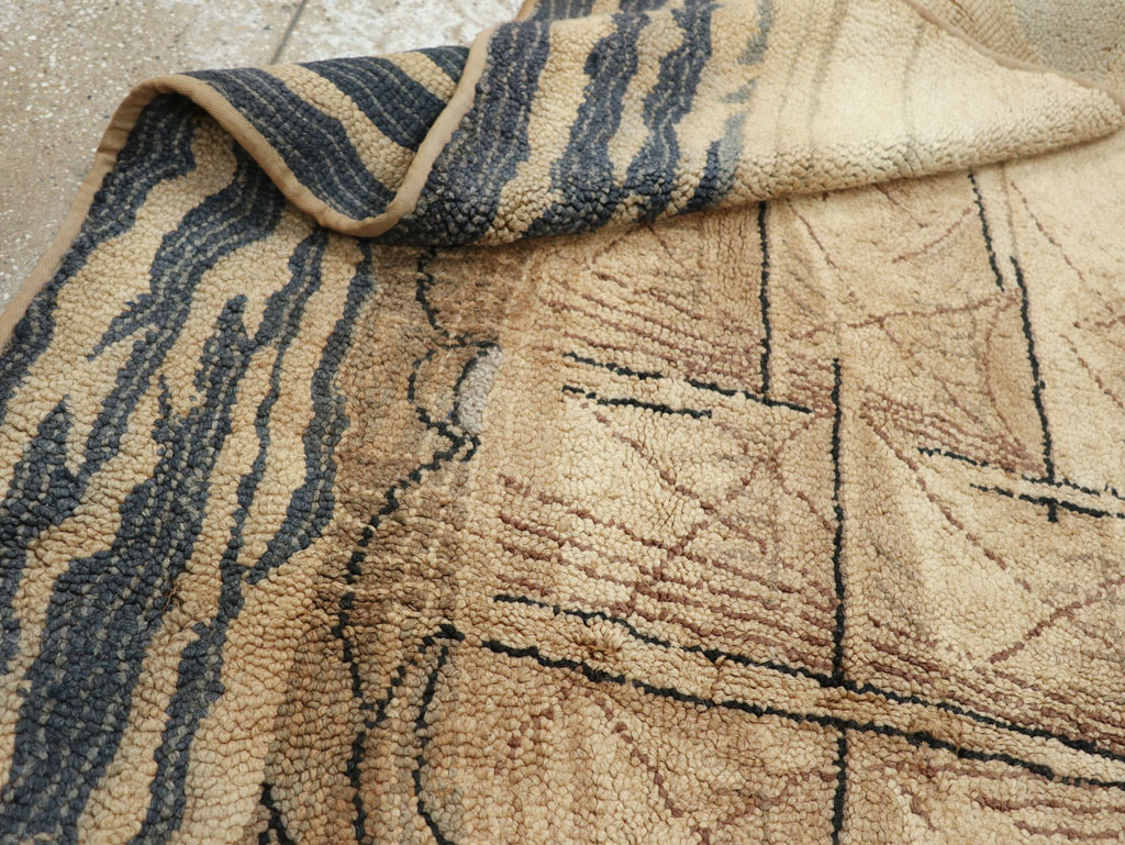 Vintage American Hooked Pictorial Accent Rug, No.21698 - Gsblank