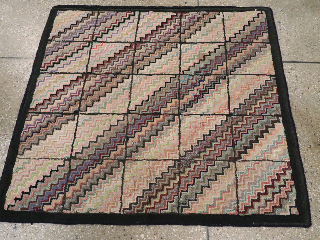 Antique American Hook Rug, No.21699 - Gsblank