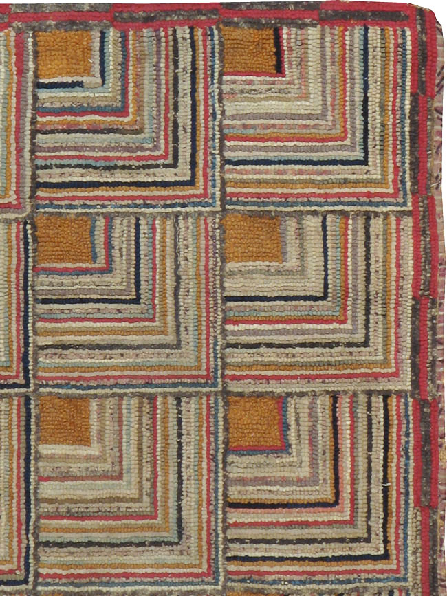 Antique American Hook Rug, No.21700 - Gsblank