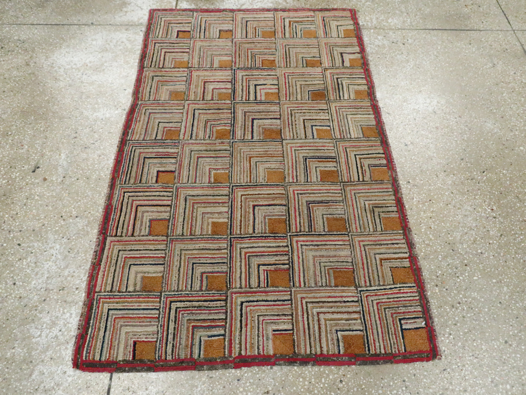 Antique American Hook Rug, No.21700 - Gsblank