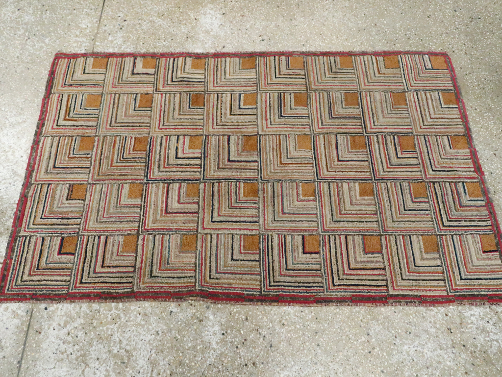 Antique American Hook Rug, No.21700 - Gsblank