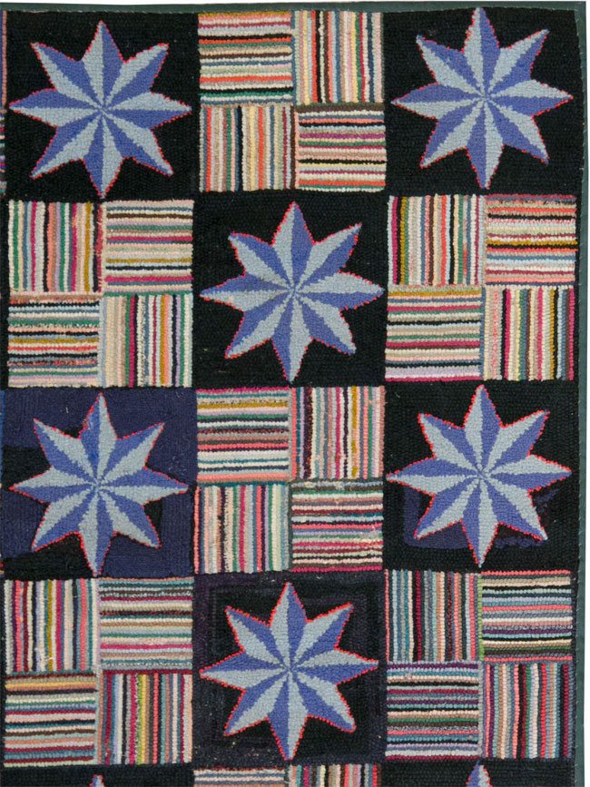 Antique American Hook Rug, No.21702 - Gsblank