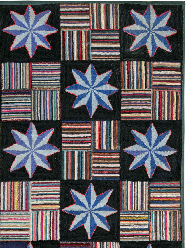Antique American Hook Rug, No.21702 - Gsblank