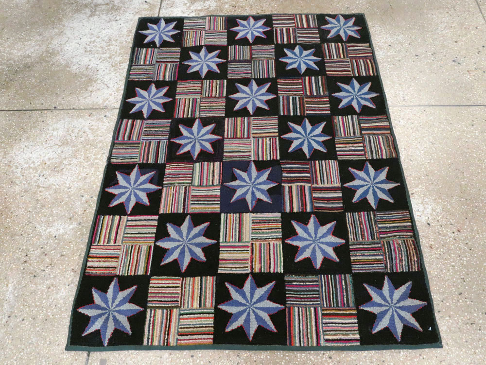 Antique American Hook Rug, No.21702 - Gsblank