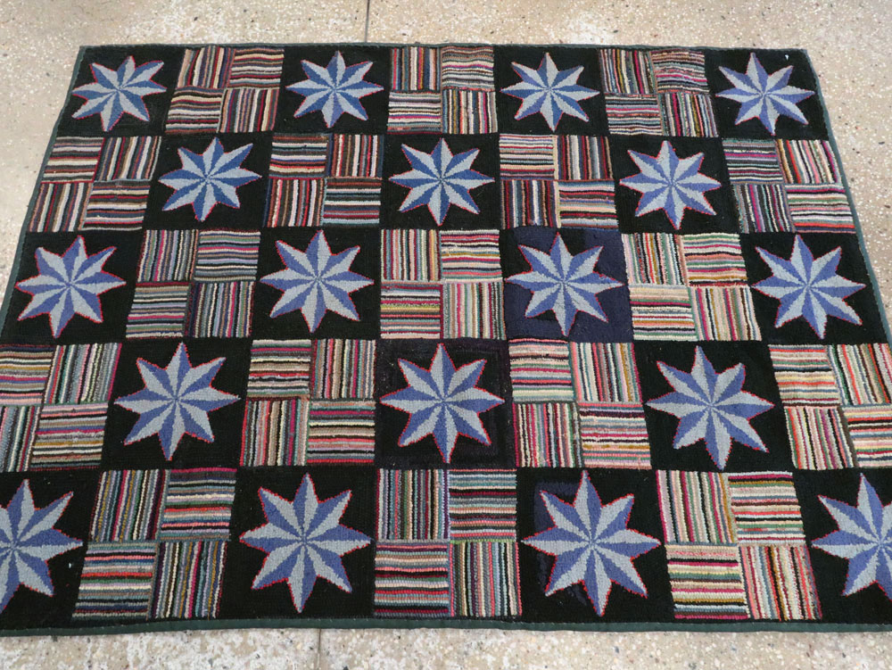 Antique American Hook Rug, No.21702 - Gsblank