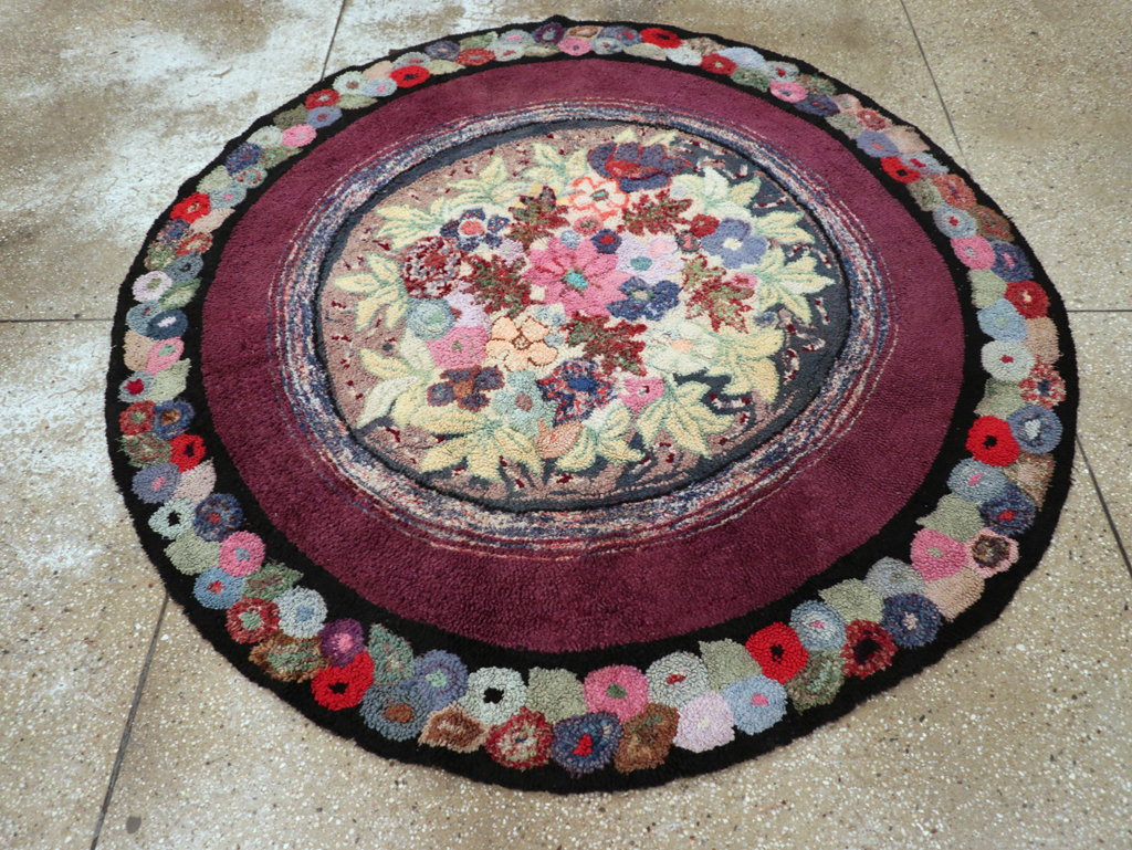 Antique American Hook Rug, No.21716 - Gsblank