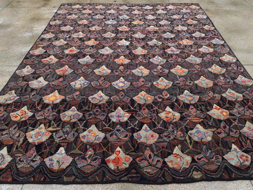 Antique American Hook Rug, No.21719 - Gsblank